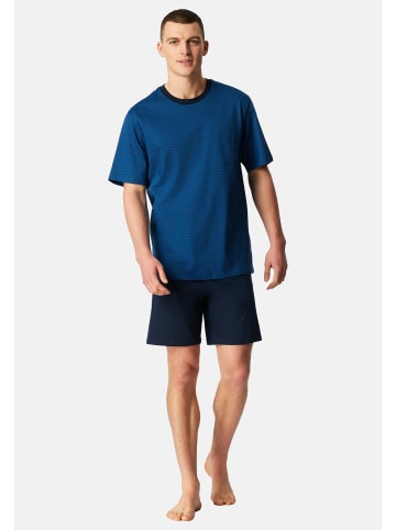 Schiesser Schlafanzug Comfort Essentials in Blau