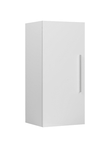 Beliani Badezimmerschrank BILBAO in Weiß/Silber - (W) 40 x (H) 88 x (L) 35 cm