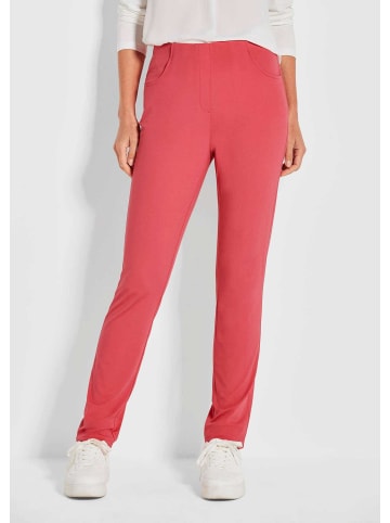 GOLDNER Schlupfhose Schmale Hose BELLA mit Schlupfbund in koralle