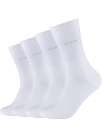 camano Unisex-Socken 4 Paar ca-soft in weiß