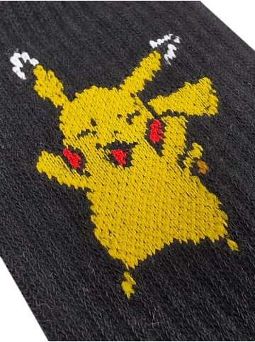 Pokemon 2er Pack Pokemon Socken Pikachu & Gengar Tennissocken Söckchen in schwarz