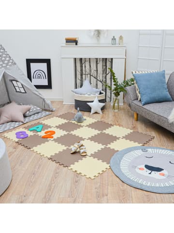 LittleTom Baby Spielmatte Luna 18-tlg. im zwei Farben Mix