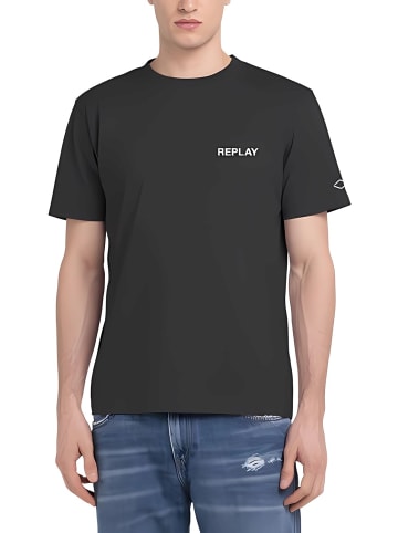 Replay T-Shirt BASIC in Schwarz