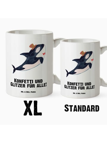 Mr. & Mrs. Panda XL Tasse Orca Zylinder mit Spruch in Weiß