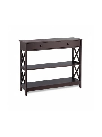 relaxdays Konsolentisch in Braun - (B)100 x (H)80 x (T)30 cm