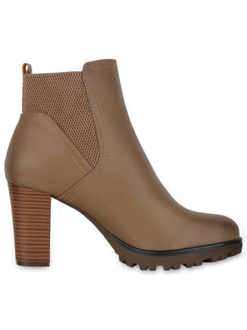 VAN HILL Chelsea Boots Sofia in Khaki