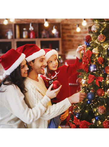 relaxdays 50-tlg. Weihnachtskugeln Set in Braun