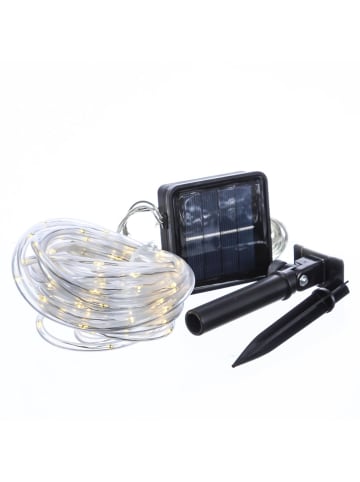 MARELIDA Solar Lichtschlauch 50LED 8 Funktionen in transparent - L: 2,45m