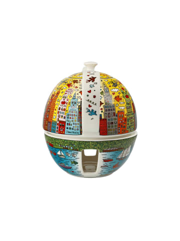 Goebel Teekanne mit Stövchen James Rizzi - My New York City Sunset 1,2 l in bunt