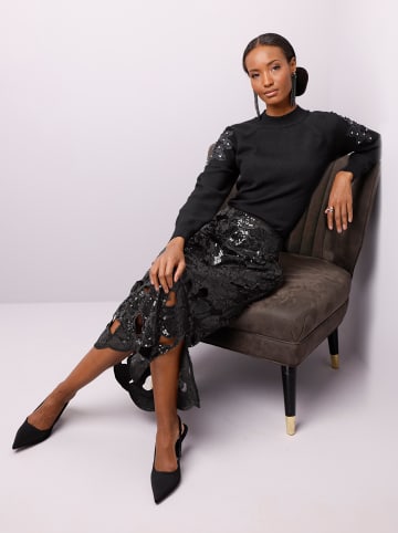 creation L Modal-Mix-Pullover in schwarz