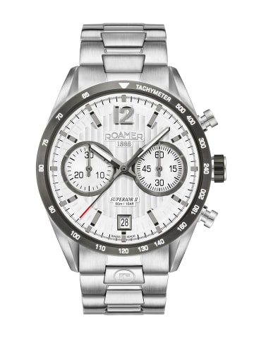 Roamer Schweizer Uhr Superior Chrono II silberfarben in silber