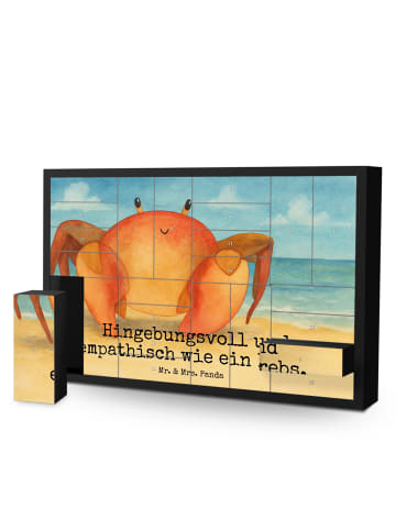 Mr. & Mrs. Panda Adventskalender Sternzeichen Krebs Design mit S... in Weiß