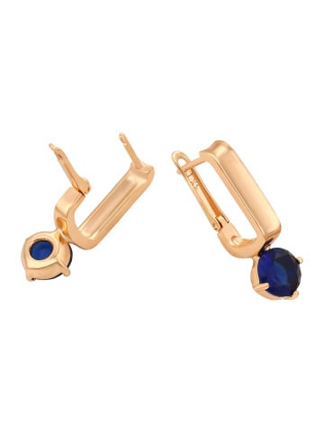 faina Women Earrings in Rose Gold Navy