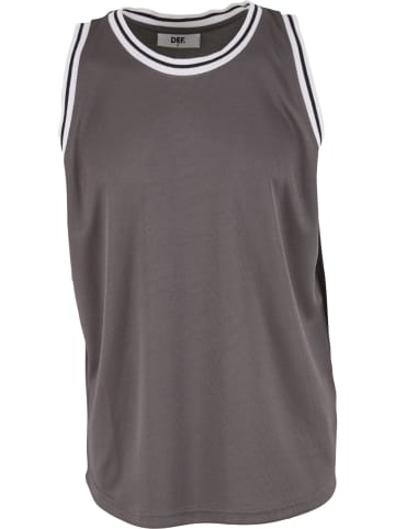 DEF DEF Herren Mesh Tanktop in steel gray/white