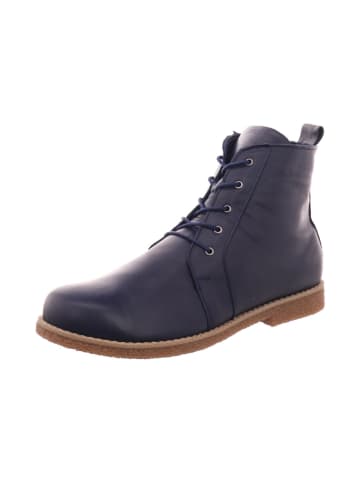 Esgano Damenschnürrstiefel warm flach Da.-Boot in  Blau