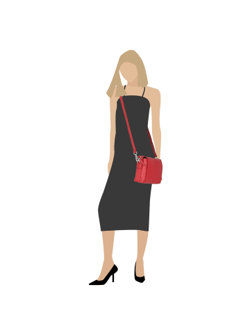 PICARD Bali Umhängetasche Leder 22.5 cm in red