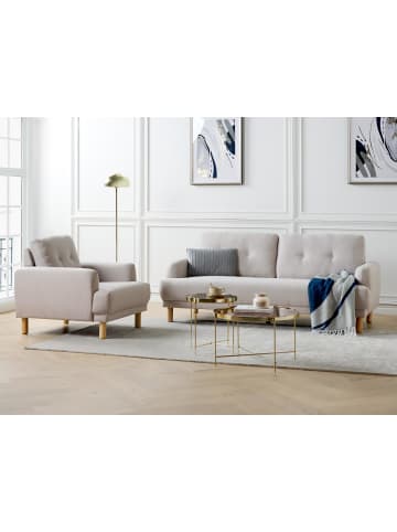 Beliani 2-tlg Sitzgruppe TUVE in Beige/Braun
