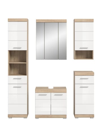 ebuy24 Badmöbelset Lambada Weiß 164 x 34 cm