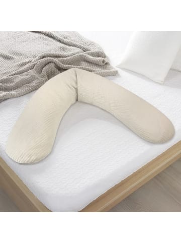 Theraline Bezug für Das Theraline Stillkissen 190x40 cm Sandbeige Musselin
