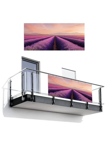 OnlyWow Balkonsichtschutz Violett