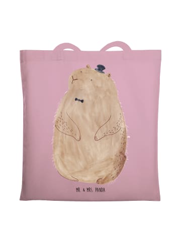 Mr. & Mrs. Panda Stofftasche Murmeltier ohne Spruch in Rosa Pastell