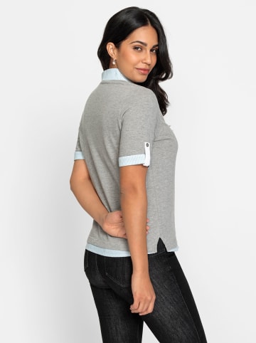 WITT WEIDEN Poloshirt in hellgrau-meliert