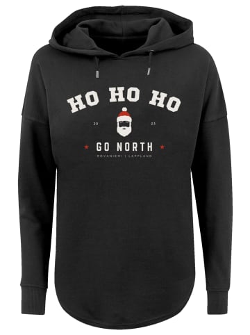 F4NT4STIC Oversized Hoodie Ho Ho Ho Santa Claus Weihnachten in schwarz