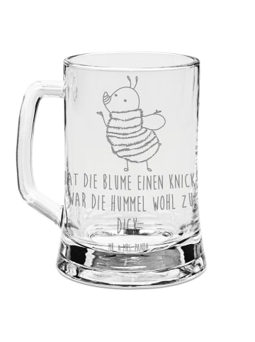 Mr. & Mrs. Panda Bierkrug Hummel flauschig mit Spruch in Transparent
