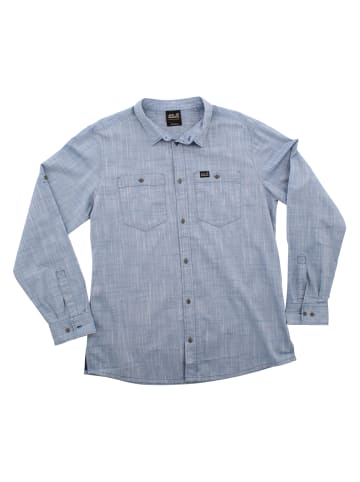 Jack Wolfskin Hemd Emerald Lake LS Roll Up in Blau
