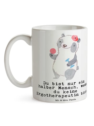 Mr. & Mrs. Panda Becher Ergotherapeutin Herz mit Spruch in Weiß