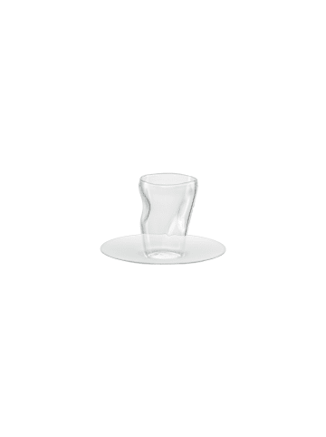 Eisch 2er Set Espressogläser mit Untertassen Unik 100 ml in transparent