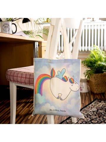 Mr. & Mrs. Panda Einkaufstasche Einhorn Fliegendes Pferd Design ... in Weiß