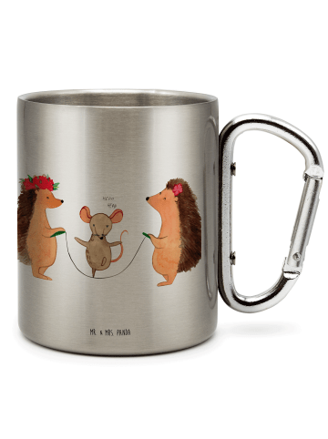 Mr. & Mrs. Panda Thermobecher Igel Seilhüpfen ohne Spruch in Silber