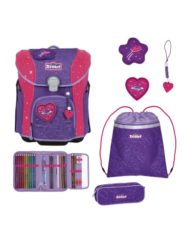 Scout Scout Micro Schulranzen-Set 4 Superflash Extreme Heartbeat