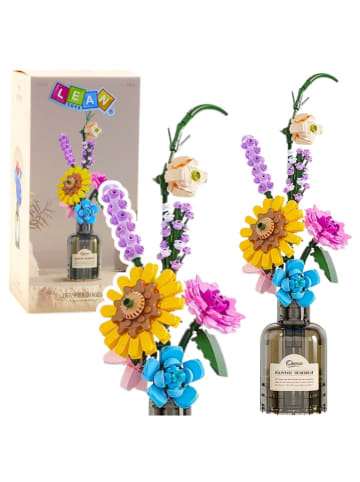 Wisam Bausteine Strauß bunter Blumen in einer Vase 387 Teile.