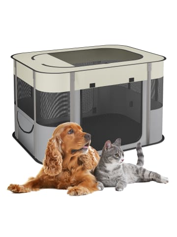 relaxdays Welpenauslauf in Mehrfarbig - (B)90 x (H)60 x (T)68 cm