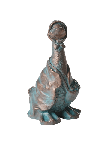 Beliani Gartenfigur BALEYA in Braun/Blau - (W) 19 x (H) 36 x (L) 20 cm