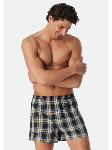 Schiesser Boxershorts Web in Grau / schwarz / ocker