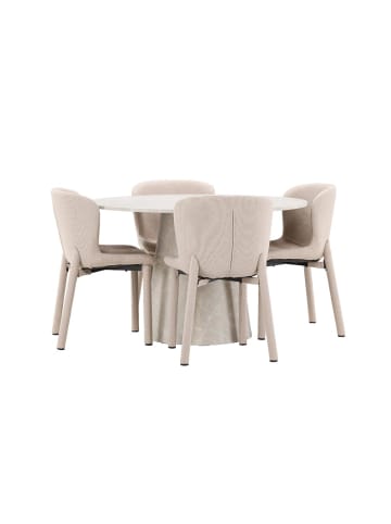 ebuy24 Essgruppe Lanzo (5-teilig) Beige 120 x 120 cm