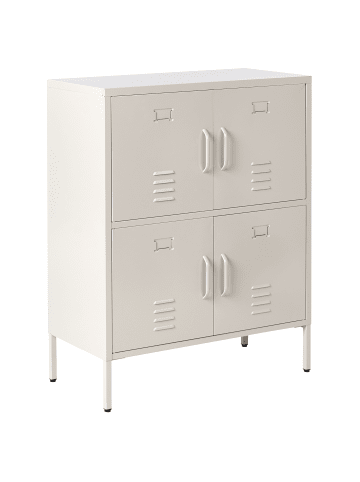 Beliani Büroschränke HOLBECK in Beige - (W) 80 x (H) 101 x (L) 40 cm