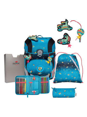 DerDieDas ErgoFlex Tiny LED Schulranzen-Set in Rainbow Star