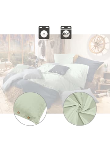 Erwin Müller Halbleinen, Leinen / Halbleinen Kissenbezug Deggendorf in jade