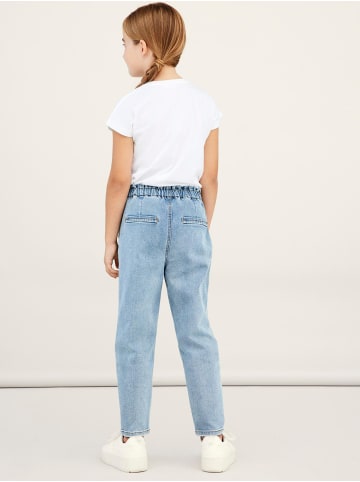 name it Stretch Jeans Gerade Bleached Denim Pants NKFBELLA in Hellblau