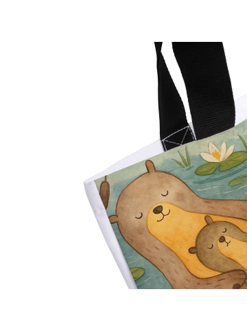 Mr. & Mrs. Panda Reisetasche Otter Kind Design mit Spruch in Weiß