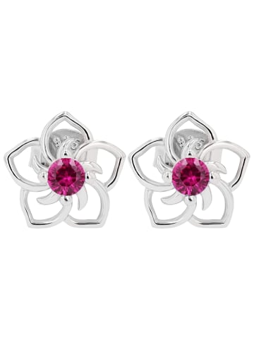 Adeliás Damen Ohrringe – Ohrstecker aus 925 Silber mit Zirkonia in silber