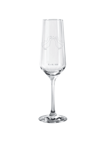 Mr. & Mrs. Panda Trinkglas Pinguin Liebe ohne Spruch in Transparent