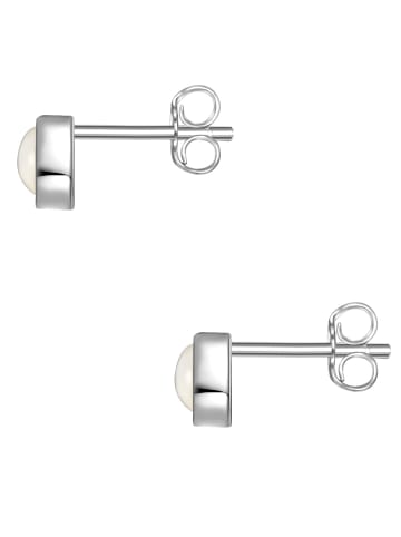 Glanzstücke München Ohrstecker aus Sterling Silber mit Perlmutt in silber