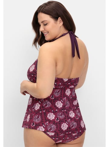 sheego by Joe Browns Tankini-Oberteil in beere-gemustert