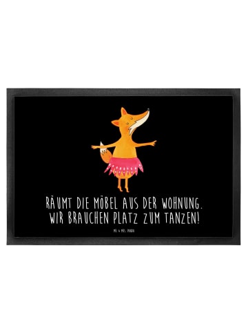 Mr. & Mrs. Panda Fußmatte Fuchs Ballerina mit Spruch in Schwarz