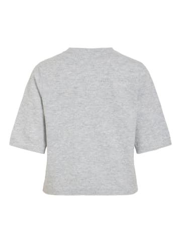 Vila Strickjacke in Light Grey Melange